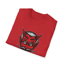 Load image into Gallery viewer, Red Devil on Unisex Softstyle T-Shirt - Print on Demand