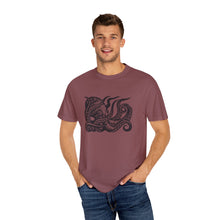 Load image into Gallery viewer, Octopus Linocut Graphic T-shirt - Octopus Graphic Tee - Octopus Shirt - Unisex Garment-Dyed T-shirt