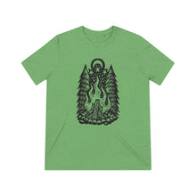 Load image into Gallery viewer, Campfire T-shirt - Outdoors T-shirt - Camping T-shirt - Forest T-shirt - Stars and Moon T-shirt - Wilderness T-shirt - Unisex Triblend Tee