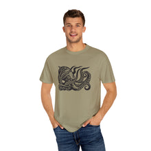 Load image into Gallery viewer, Octopus Linocut Graphic T-shirt - Octopus Graphic Tee - Octopus Shirt - Unisex Garment-Dyed T-shirt