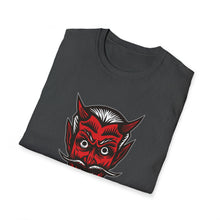 Load image into Gallery viewer, Red Devil on Unisex Softstyle T-Shirt - Print on Demand