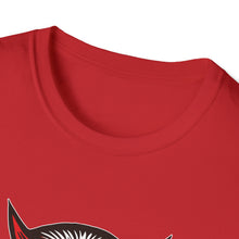 Load image into Gallery viewer, Red Devil on Unisex Softstyle T-Shirt - Print on Demand