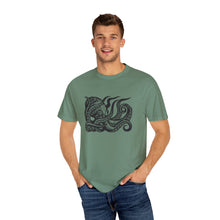 Load image into Gallery viewer, Octopus Linocut Graphic T-shirt - Octopus Graphic Tee - Octopus Shirt - Unisex Garment-Dyed T-shirt
