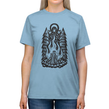Load image into Gallery viewer, Campfire T-shirt - Outdoors T-shirt - Camping T-shirt - Forest T-shirt - Stars and Moon T-shirt - Wilderness T-shirt - Unisex Triblend Tee