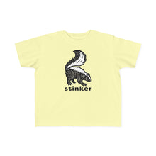Load image into Gallery viewer, Skunk Toddler's Fine Jersey Tee - Toddler T-shirt - Kid Tees - Stinker Skunk Tee - Print on Demand