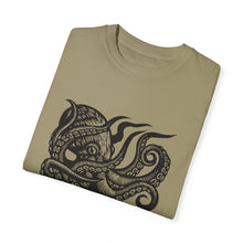 Load image into Gallery viewer, Octopus Linocut Graphic T-shirt - Octopus Graphic Tee - Octopus Shirt - Unisex Garment-Dyed T-shirt