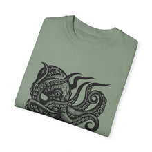 Load image into Gallery viewer, Octopus Linocut Graphic T-shirt - Octopus Graphic Tee - Octopus Shirt - Unisex Garment-Dyed T-shirt