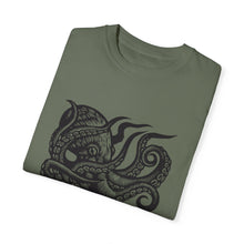 Load image into Gallery viewer, Octopus Linocut Graphic T-shirt - Octopus Graphic Tee - Octopus Shirt - Unisex Garment-Dyed T-shirt
