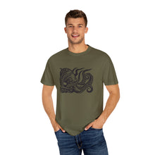 Load image into Gallery viewer, Octopus Linocut Graphic T-shirt - Octopus Graphic Tee - Octopus Shirt - Unisex Garment-Dyed T-shirt