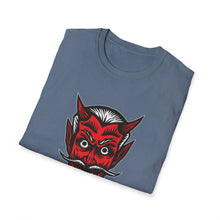 Load image into Gallery viewer, Red Devil on Unisex Softstyle T-Shirt - Print on Demand