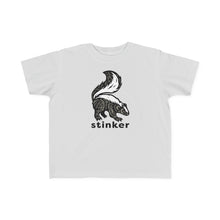 Load image into Gallery viewer, Skunk Toddler's Fine Jersey Tee - Toddler T-shirt - Kid Tees - Stinker Skunk Tee - Print on Demand