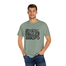 Load image into Gallery viewer, Octopus Linocut Graphic T-shirt - Octopus Graphic Tee - Octopus Shirt - Unisex Garment-Dyed T-shirt