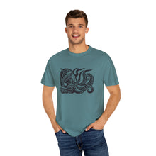 Load image into Gallery viewer, Octopus Linocut Graphic T-shirt - Octopus Graphic Tee - Octopus Shirt - Unisex Garment-Dyed T-shirt