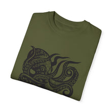 Load image into Gallery viewer, Octopus Linocut Graphic T-shirt - Octopus Graphic Tee - Octopus Shirt - Unisex Garment-Dyed T-shirt