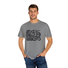 Load image into Gallery viewer, Octopus Linocut Graphic T-shirt - Octopus Graphic Tee - Octopus Shirt - Unisex Garment-Dyed T-shirt