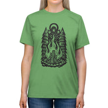 Load image into Gallery viewer, Campfire T-shirt - Outdoors T-shirt - Camping T-shirt - Forest T-shirt - Stars and Moon T-shirt - Wilderness T-shirt - Unisex Triblend Tee