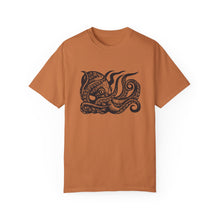 Load image into Gallery viewer, Octopus Linocut Graphic T-shirt - Octopus Graphic Tee - Octopus Shirt - Unisex Garment-Dyed T-shirt