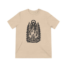 Load image into Gallery viewer, Campfire T-shirt - Outdoors T-shirt - Camping T-shirt - Forest T-shirt - Stars and Moon T-shirt - Wilderness T-shirt - Unisex Triblend Tee