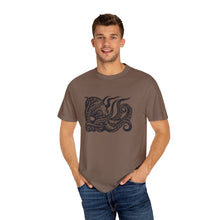 Load image into Gallery viewer, Octopus Linocut Graphic T-shirt - Octopus Graphic Tee - Octopus Shirt - Unisex Garment-Dyed T-shirt