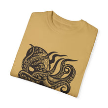 Load image into Gallery viewer, Octopus Linocut Graphic T-shirt - Octopus Graphic Tee - Octopus Shirt - Unisex Garment-Dyed T-shirt
