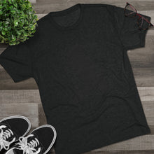 Load image into Gallery viewer, Perched Raven Linocut Graphic T-shirt - Bird T-shirt - Unisex Tri-Blend Tee - Bird Art T-shirt - Crow T-shirt