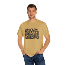 Load image into Gallery viewer, Octopus Linocut Graphic T-shirt - Octopus Graphic Tee - Octopus Shirt - Unisex Garment-Dyed T-shirt