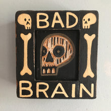 Load image into Gallery viewer, Bad Brain - Original Carved Wood Wall Art  - Skull Art