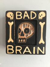 Load image into Gallery viewer, Bad Brain - Original Carved Wood Wall Art  - Skull Art