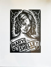 Load image into Gallery viewer, Mary Shelley 8.5x11 Linocut Portrait Print
