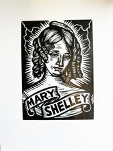 Load image into Gallery viewer, Mary Shelley 8.5x11 Linocut Portrait Print