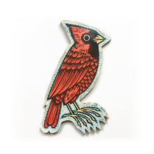 Load image into Gallery viewer, Cardinal Wood Art - Woodcut Print on Wood Cutout