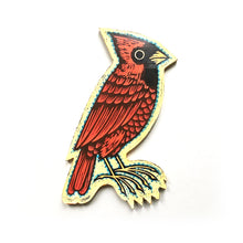Load image into Gallery viewer, Cardinal Wood Art - Woodcut Print on Wood Cutout