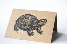 Load image into Gallery viewer, Note Cards - Turtle Note Cards - Linocut Art - Greeting Card - Blank Note Cards - Animal Note Cards - Cards - Greeting Cards - Card Sets