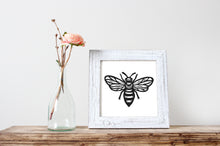 Load image into Gallery viewer, Bee 8.5x11 Linocut Art Print