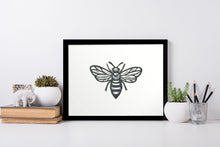 Load image into Gallery viewer, Bee 8.5x11 Linocut Art Print
