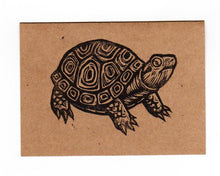 Load image into Gallery viewer, Note Cards - Turtle Note Cards - Linocut Art - Greeting Card - Blank Note Cards - Animal Note Cards - Cards - Greeting Cards - Card Sets