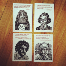 Load image into Gallery viewer, Postcard - David Foster Wallace Portrait Quote Postcard - Author Postcard - Author Quote Card - David Foster Wallace - Cards - Writer Gift