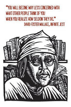 Load image into Gallery viewer, Postcard - David Foster Wallace Portrait Quote Postcard - Author Postcard - Author Quote Card - David Foster Wallace - Cards - Writer Gift