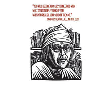 Load image into Gallery viewer, Postcard - David Foster Wallace Portrait Quote Postcard - Author Postcard - Author Quote Card - David Foster Wallace - Cards - Writer Gift