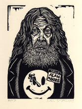 Load image into Gallery viewer, Alan Moore 8.5 x 11 Linocut Art Print
