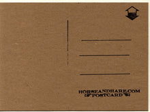 Load image into Gallery viewer, Postcard, Edgar Allan Poe Linocut Printed Letterpress Postcard, Hand Printed Letterpress Author Postcard, Poe The Raven Linocut Postcard