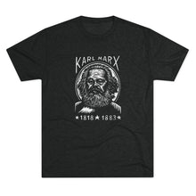 Load image into Gallery viewer, Karl Marx Unisex Tri-Blend Crew Tee, Vintage Graphic Tee, History T-Shirt, Philosophy Gift, Educational Apparel
