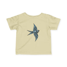 Load image into Gallery viewer, Blue Swallow Bird Graphic - 6M-24M Baby Fine Jersey Tee