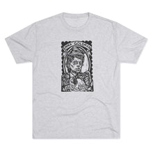 Load image into Gallery viewer, Emma Goldman Linocut Portrait on Unisex Tri-Blend Crew Tee