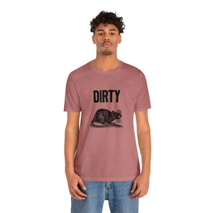 Dirty Rat Linocut Graphic Unisex Jersey Short Sleeve Tee
