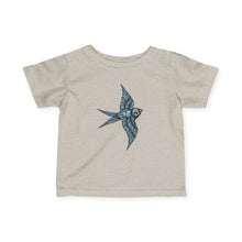 Load image into Gallery viewer, Blue Swallow Bird Graphic - 6M-24M Baby Fine Jersey Tee