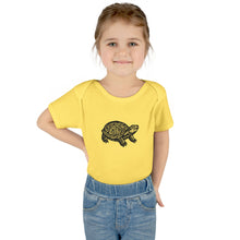 Load image into Gallery viewer, Turtle Linocut Graphic Infant Baby Rib Bodysuit