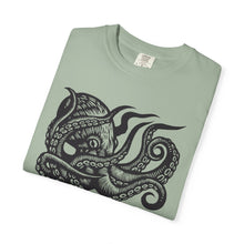 Load image into Gallery viewer, Octopus Linocut Art Graphic Unisex Garment-Dyed T-shirt