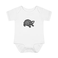 Load image into Gallery viewer, Turtle Linocut Graphic Infant Baby Rib Bodysuit