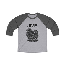 Load image into Gallery viewer, Jive Turkey Baseball Tee - Unisex Tri-Blend 3\4 Raglan Tee for Thanksgiving Day Apparel